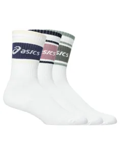 Pack 3 Socken Asics Logo Crew Sock Weiss